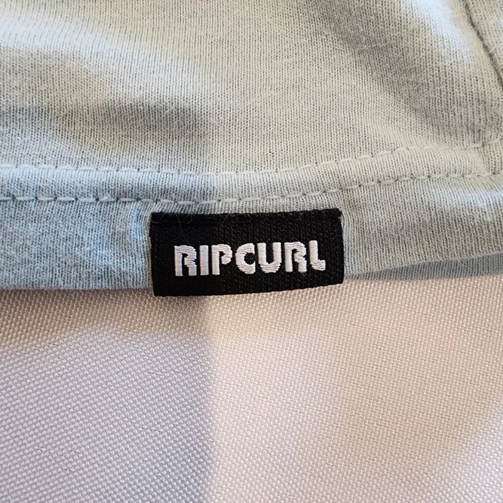 Rip Curl Youth Blue Logo T-Shirt Size M Surf Graphic 100% Cotton Short Sleeve